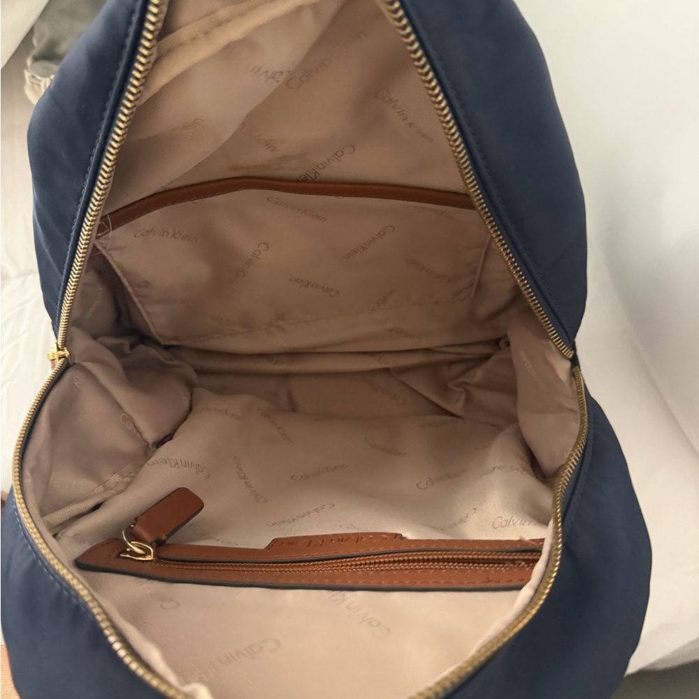 Calvin Klein Navy and Tan Backpack - Picture 7 of 8